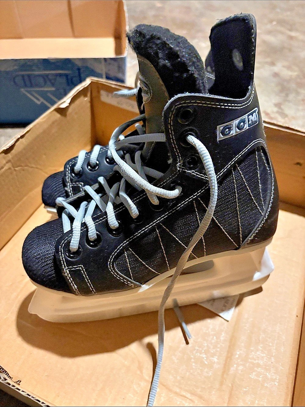 Powerline Black & White Ice Skates